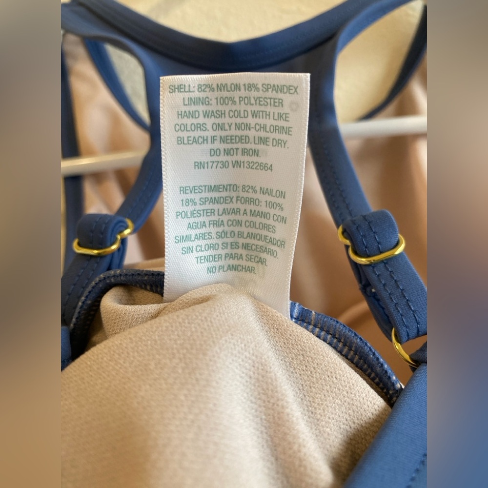 Kona Sol Blue Twist Front Swim Top - Picture 5 of 5